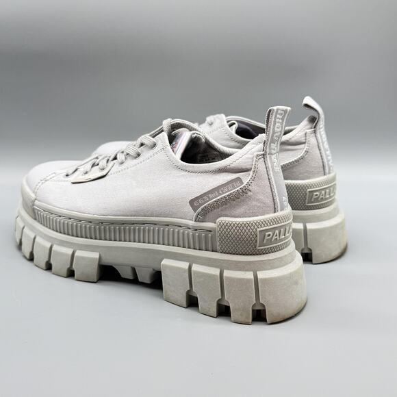 Palladium Shoes Womens 6.5 Gray Revolt Pallashock Canvas Chunky Platform Sneaker - Picture 6 of 13